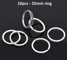 Load image into Gallery viewer, Silver Plated Metal Blank Keyring Keychain Split Ring Keyfob Key Holder Rings Women Men DIY Key Chains Accessories
